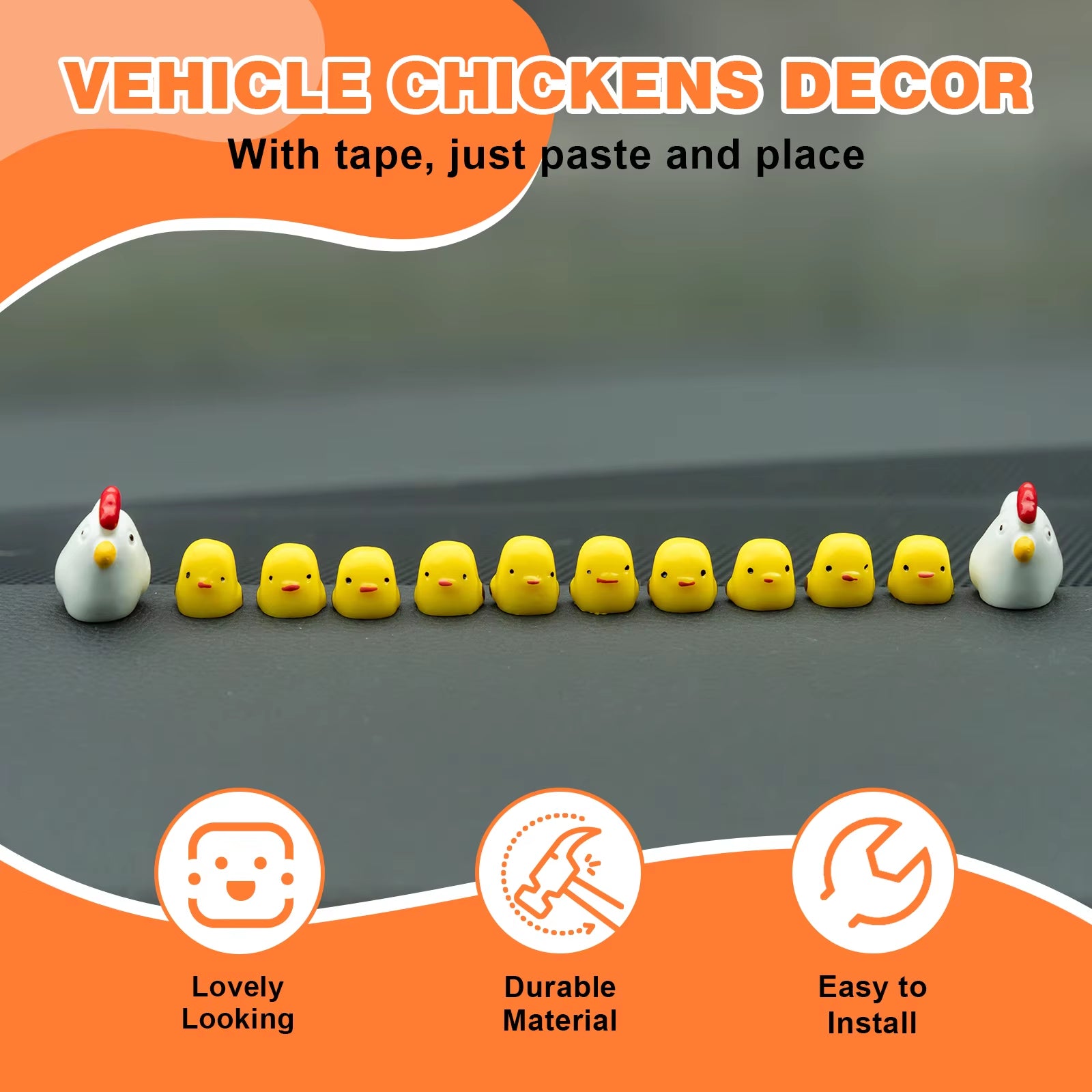 Cute Mini Animal Car Dashboard Accessories Fun Animal Car Rear View Mirror Decor Interior Ornaments Fairy Garden Home Car Gifts