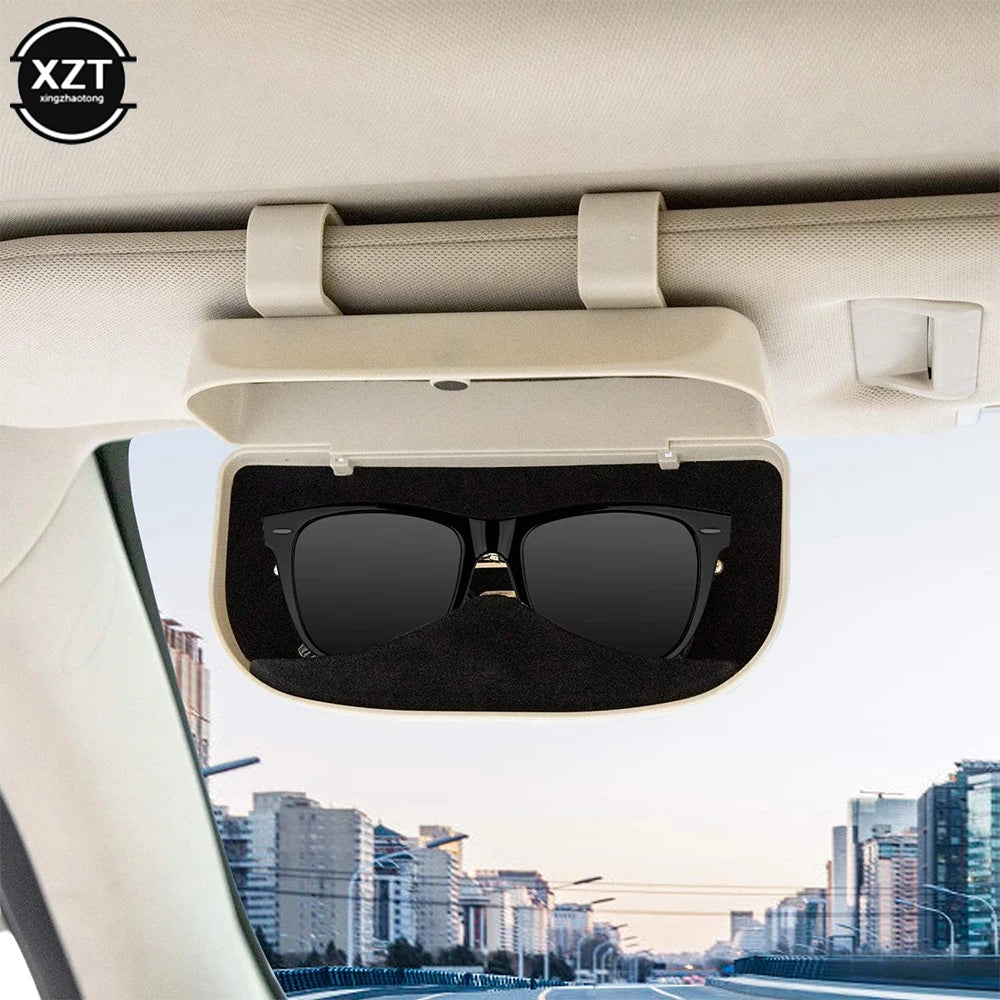 Car Glasses Box Storage Holder Sunglasses Case Glasses Holder Magnetic Car Sun Visor Glasses Car Accessories
