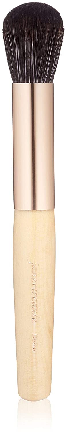 jane iredale Cheek Brush, Medium, Tapered Cosmetic Brush Applies and Blends Cream, Liquid, and Powder Makeup Products, Vegan, Cruelty Free