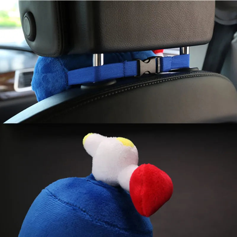 Car Seat Creative Headrest Neck Plush Pillows Car Nitrogen Cylinder Shape Neck Pillow Seat Cushion Waist Pillow Car Accessories