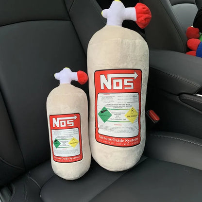 Car Seat Creative Headrest Neck Plush Pillows Car Nitrogen Cylinder Shape Neck Pillow Seat Cushion Waist Pillow Car Accessories