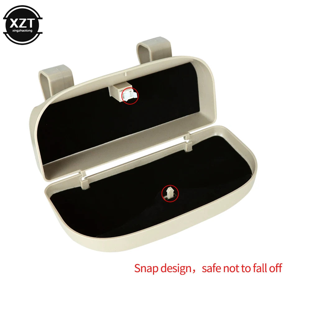 Car Glasses Box Storage Holder Sunglasses Case Glasses Holder Magnetic Car Sun Visor Glasses Car Accessories