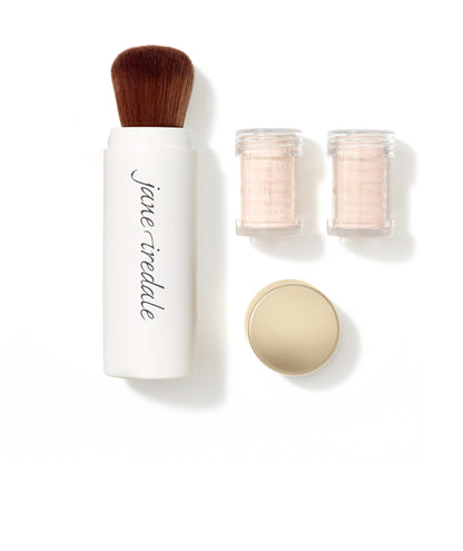 jane iredale Powder-Me SPF 30 Dry Sunscreen, Broad Spectrum Brush-On Physical Sun Protection for Face, Body, & Scalp, Refillable, Vegan, Cruelty-Free