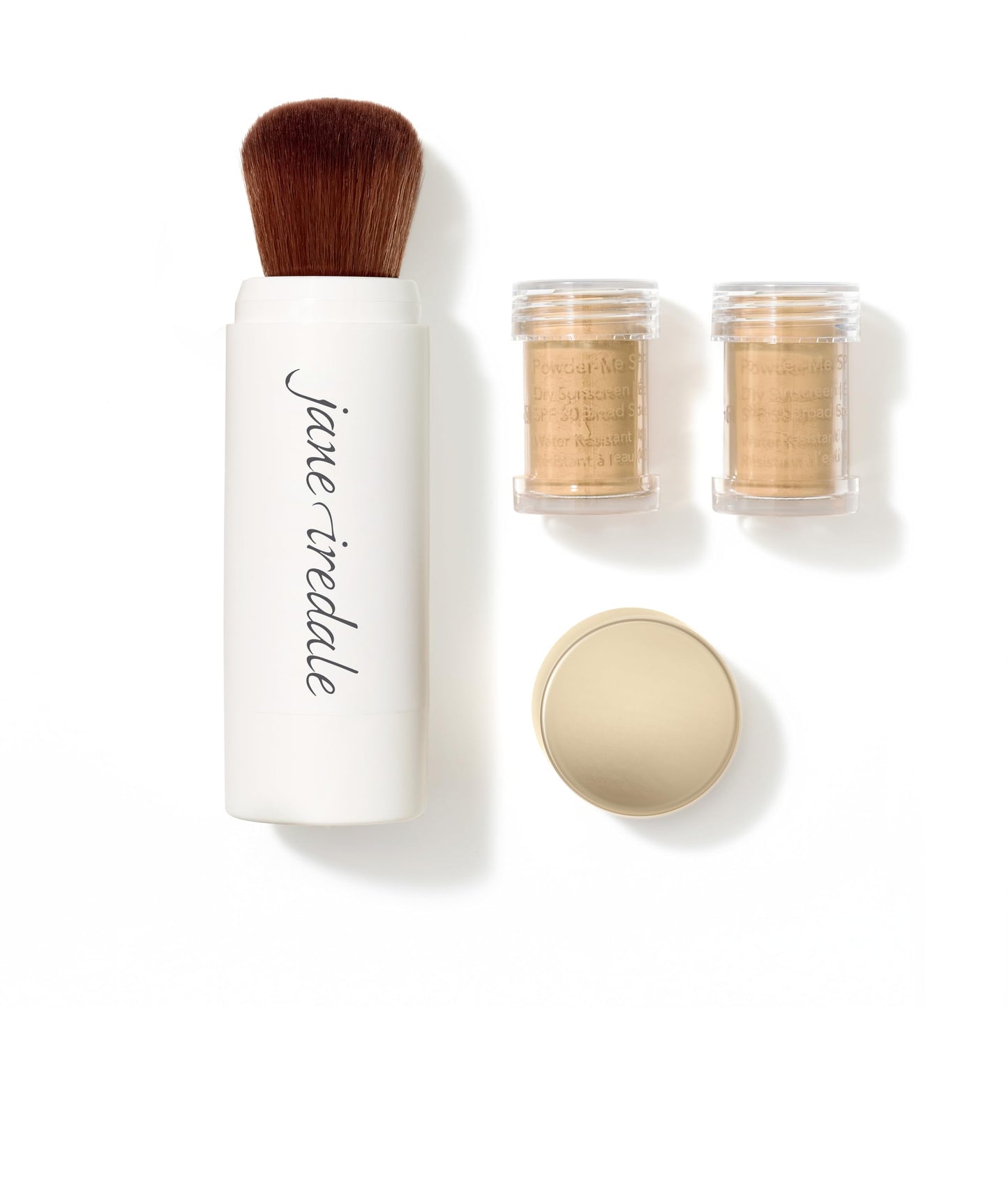 jane iredale Powder-Me SPF 30 Dry Sunscreen, Broad Spectrum Brush-On Physical Sun Protection for Face, Body, & Scalp, Refillable, Vegan, Cruelty-Free