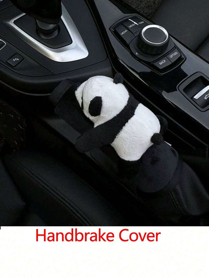 Cartoon Cute Car Handbrake, Gear Shift & Steering Wheel Cover Set, Car Accessories