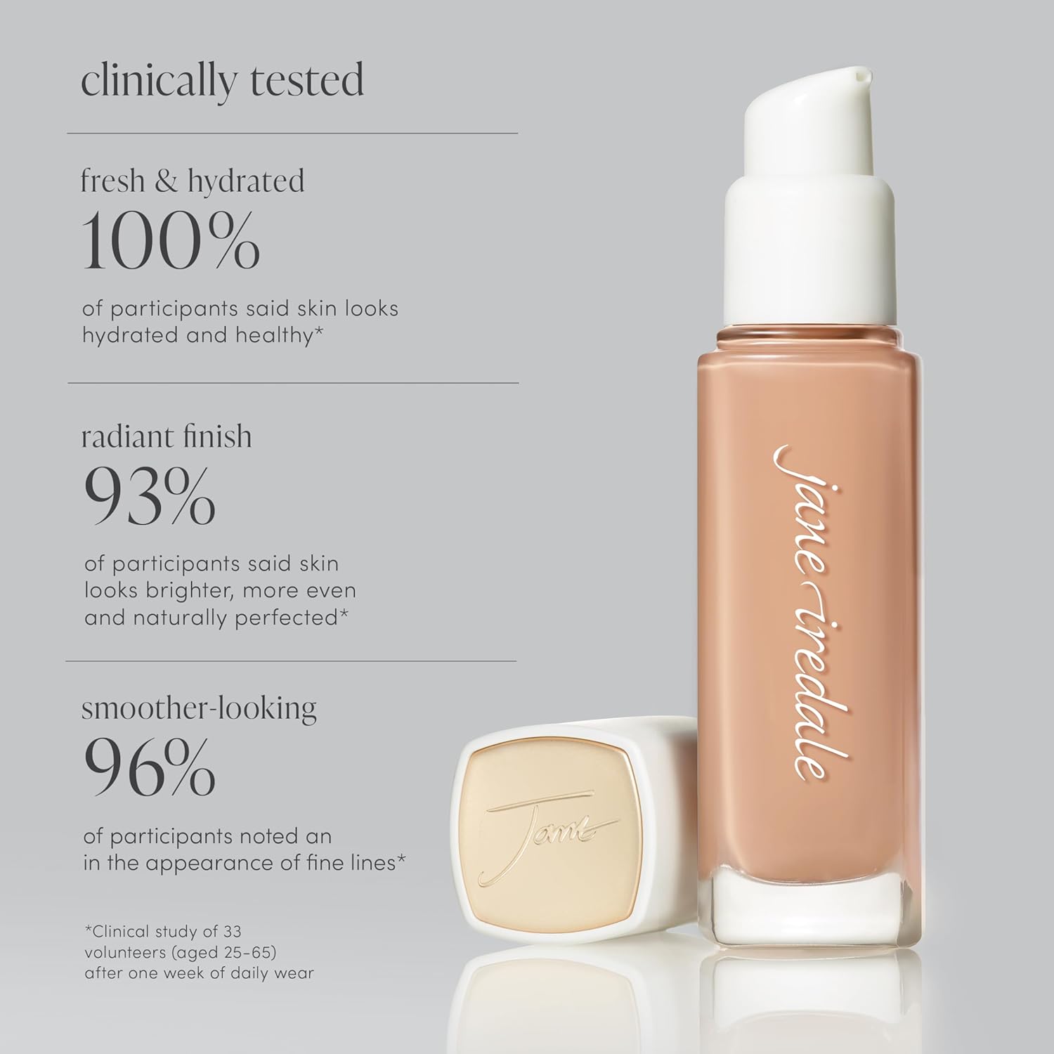 jane iredale Skintuition SPF 30 Radiance-Boosting Liquid Foundation, Perfects and Protects Skin, Medium Coverage, Natural Finish, Vegan, Cruelty-Free