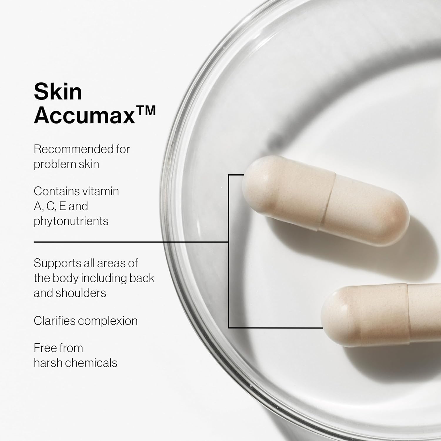 jane iredale Skin Accumax Nutritional Supplement Capsules Improve Acne & Promote Healthy Skin Contains Vitamin A, C and E Vegan & Gluten-Free